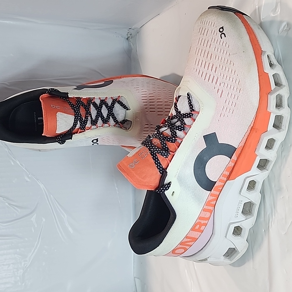 ON Running Cloudswift Women's White Orange Athletic Shoes W 9 5